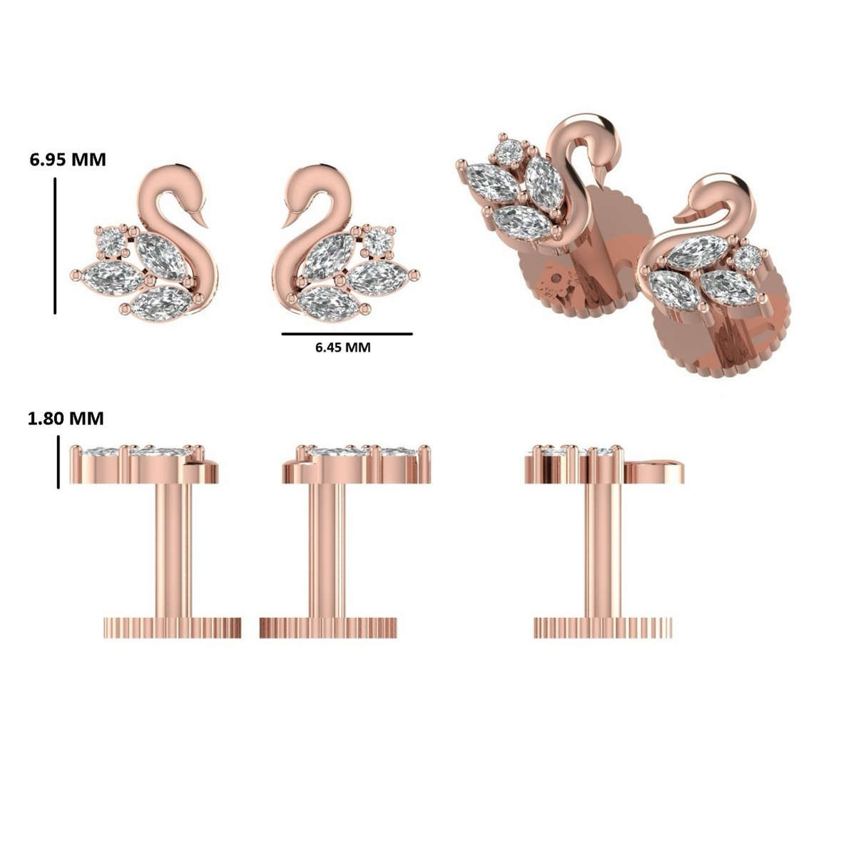 Serene Swan Earrings