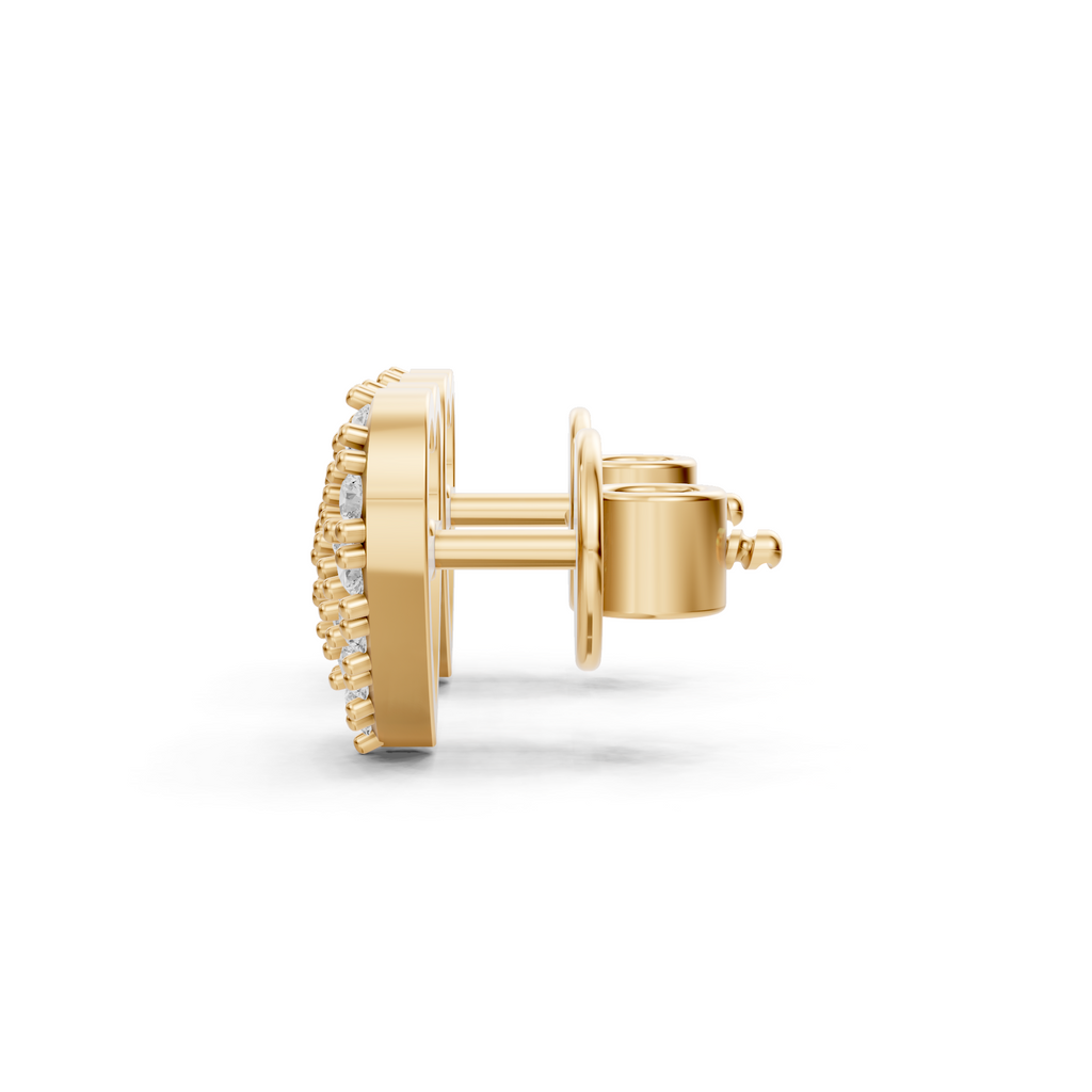 Celeste Cluster Heart Studs