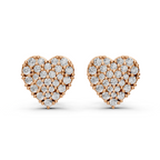 Celeste Cluster Heart Studs