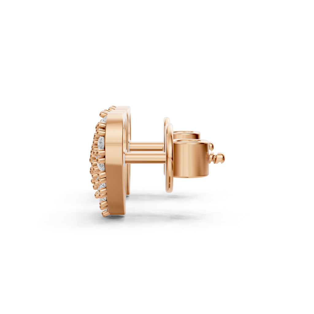 Celeste Cluster Heart Studs