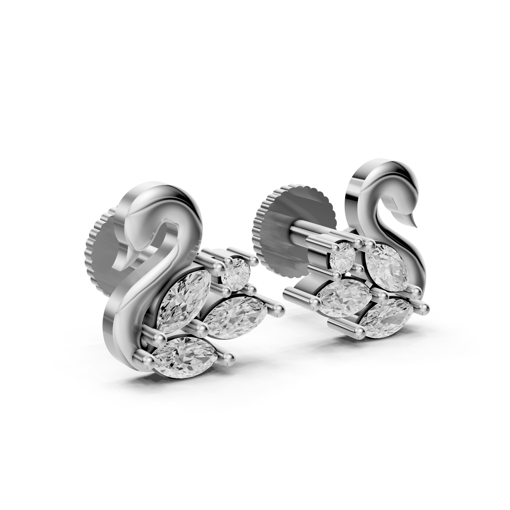 Serene Swan Earrings