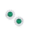 Emerald Halo Earrings