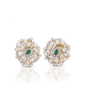 Emerald Pearl Bloom Earrings