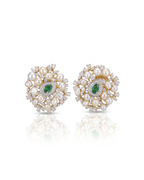Emerald Pearl Bloom Earrings