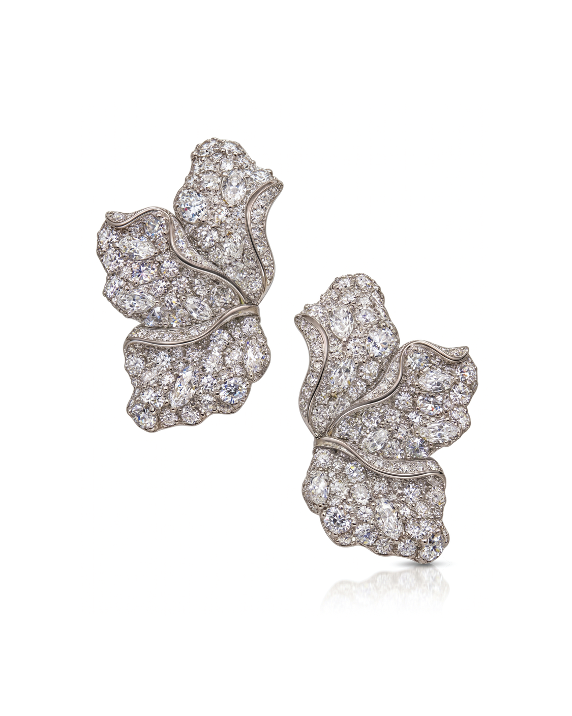 Diamond Petal Earrings