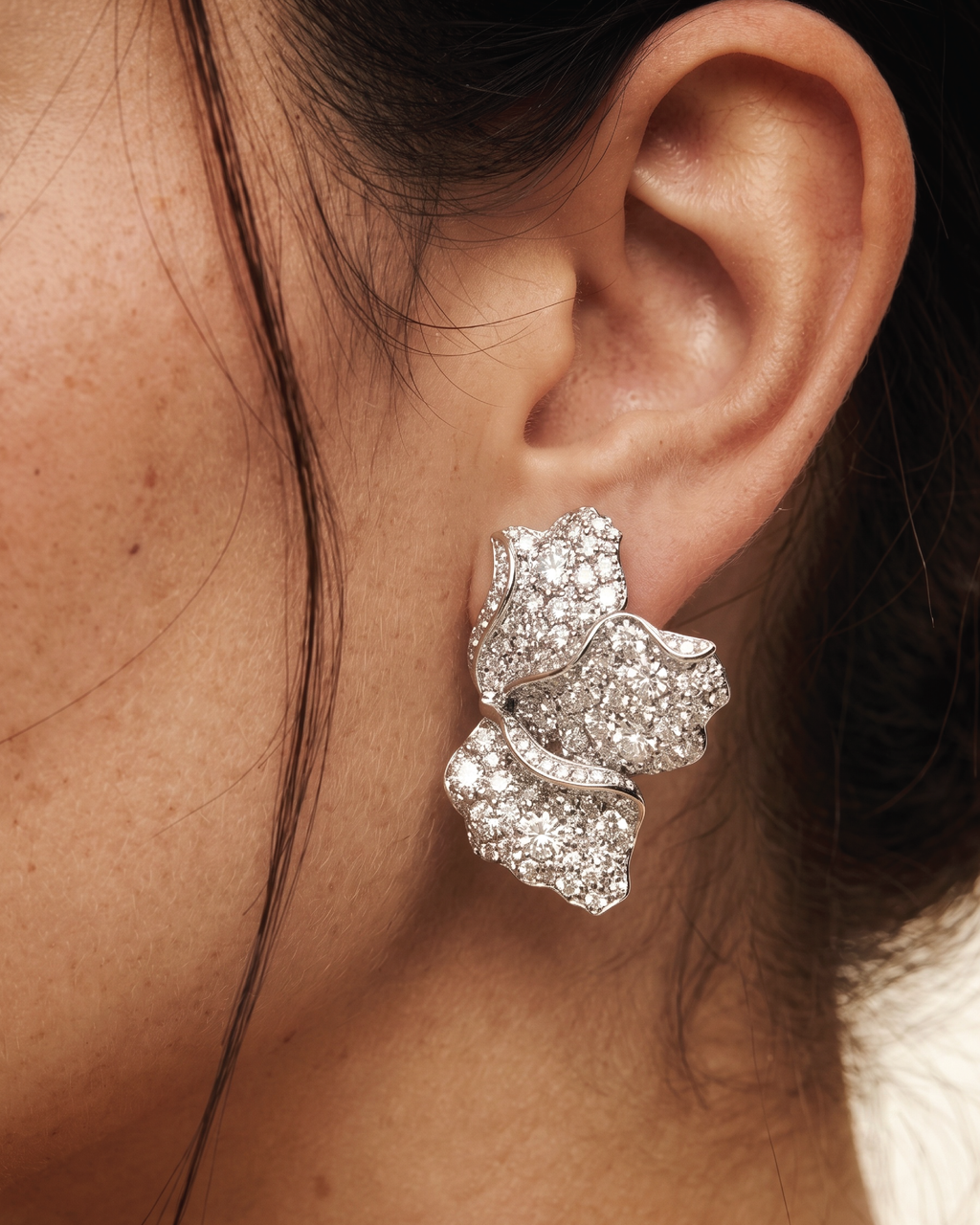 Diamond Petal Earrings