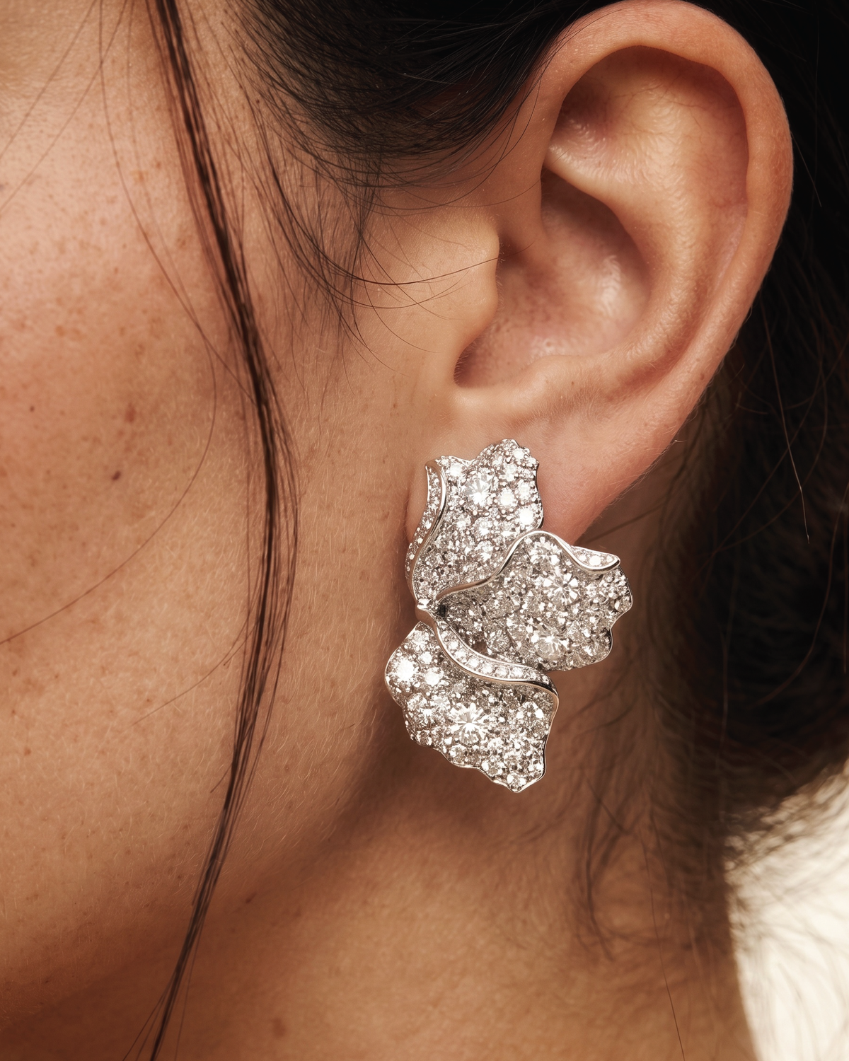 Diamond Petal Earrings
