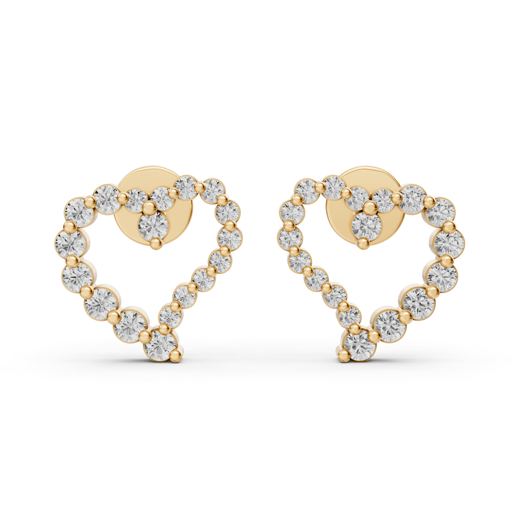 Halo Heart Studs