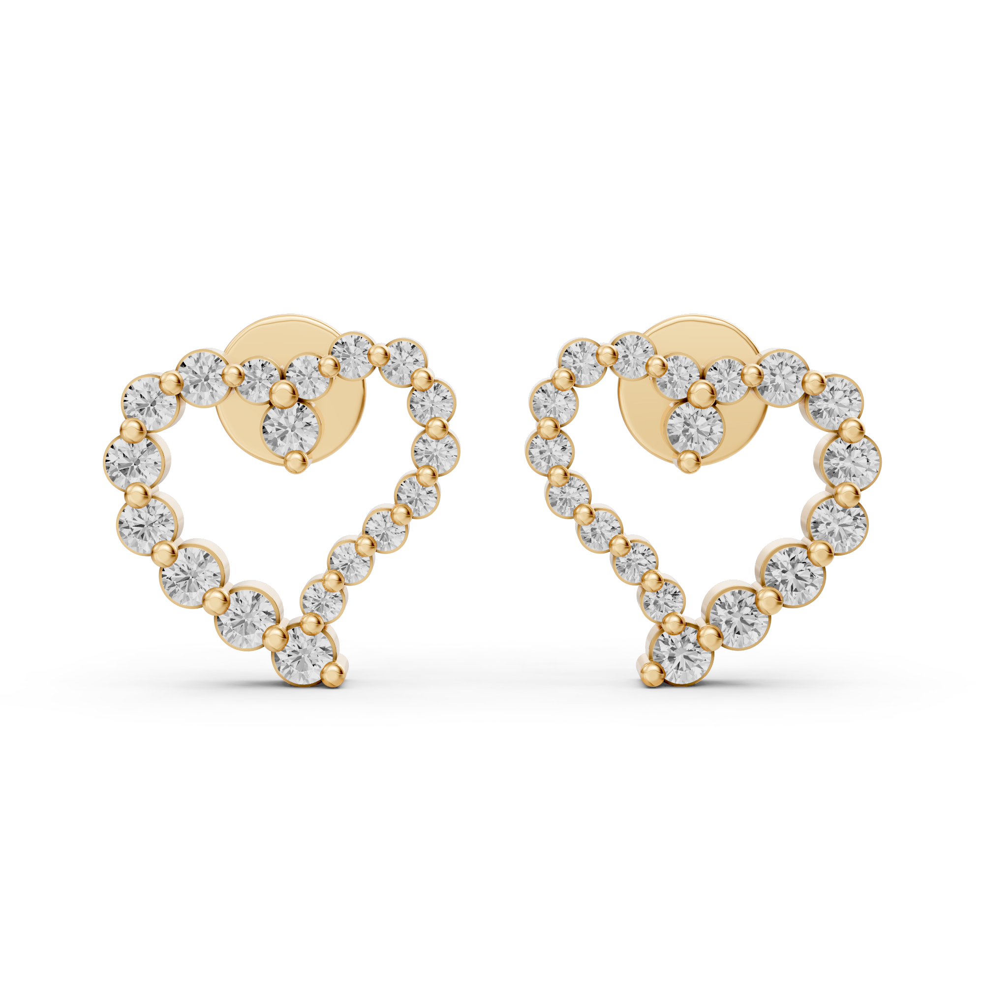 Halo Heart Studs