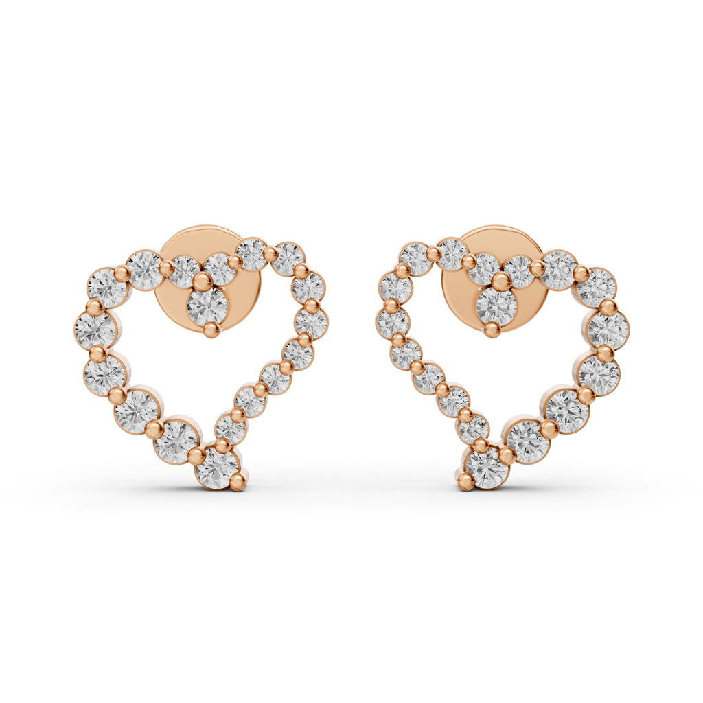 Halo Heart Studs
