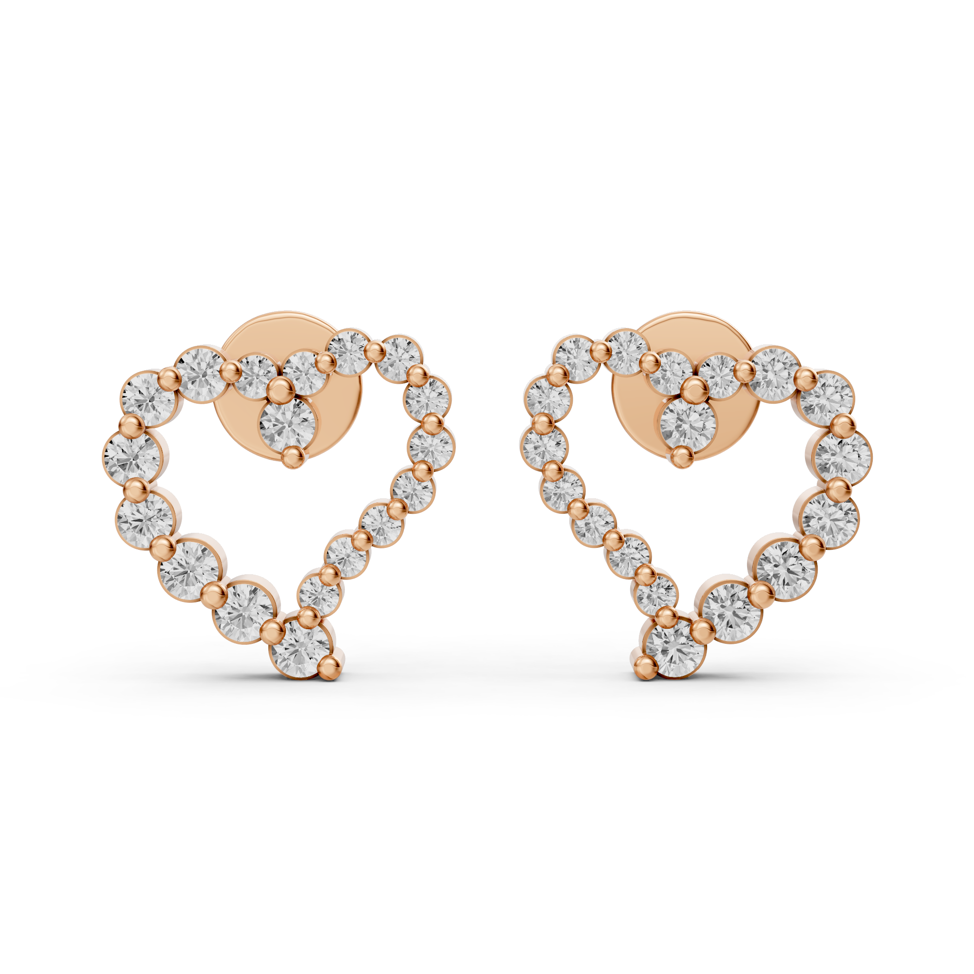Halo Heart Studs