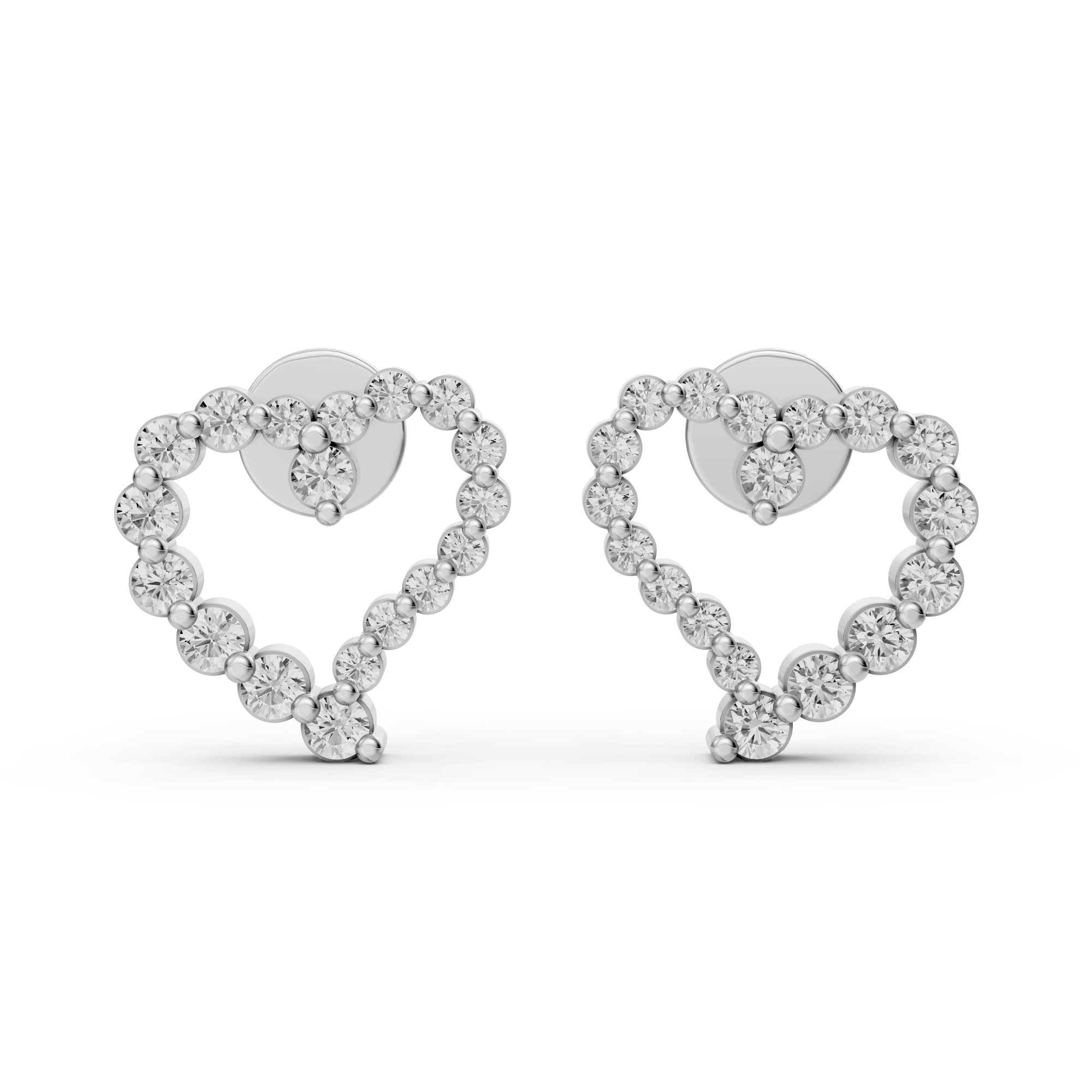 Halo Heart Studs