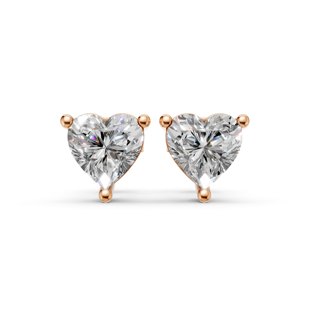 Amour Heart Diamond Studs