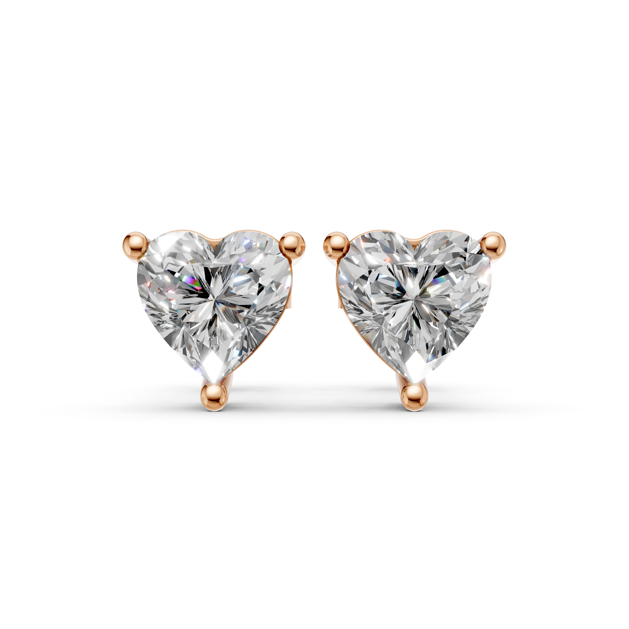Amour Heart Diamond Studs