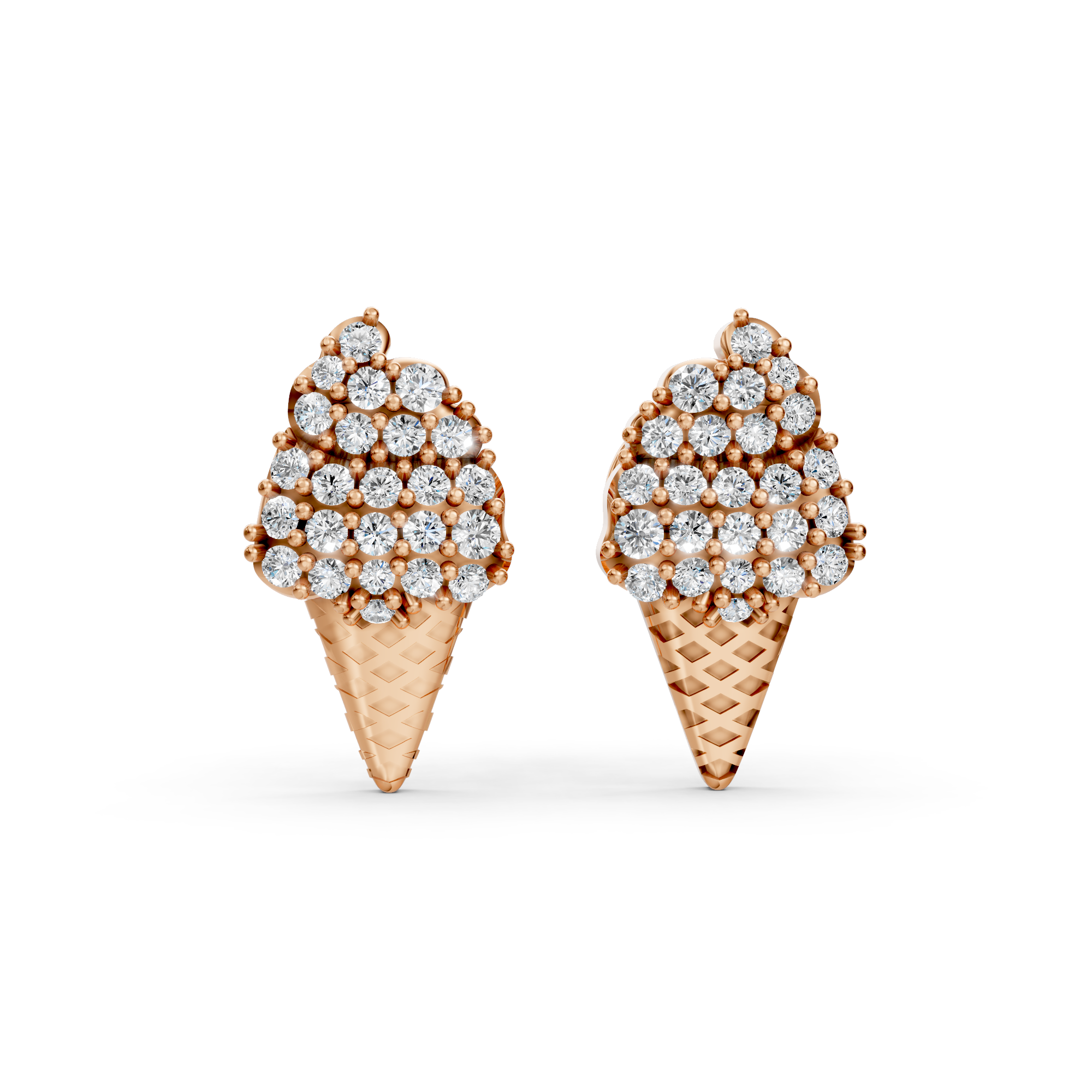 Diamond Scoop Studs