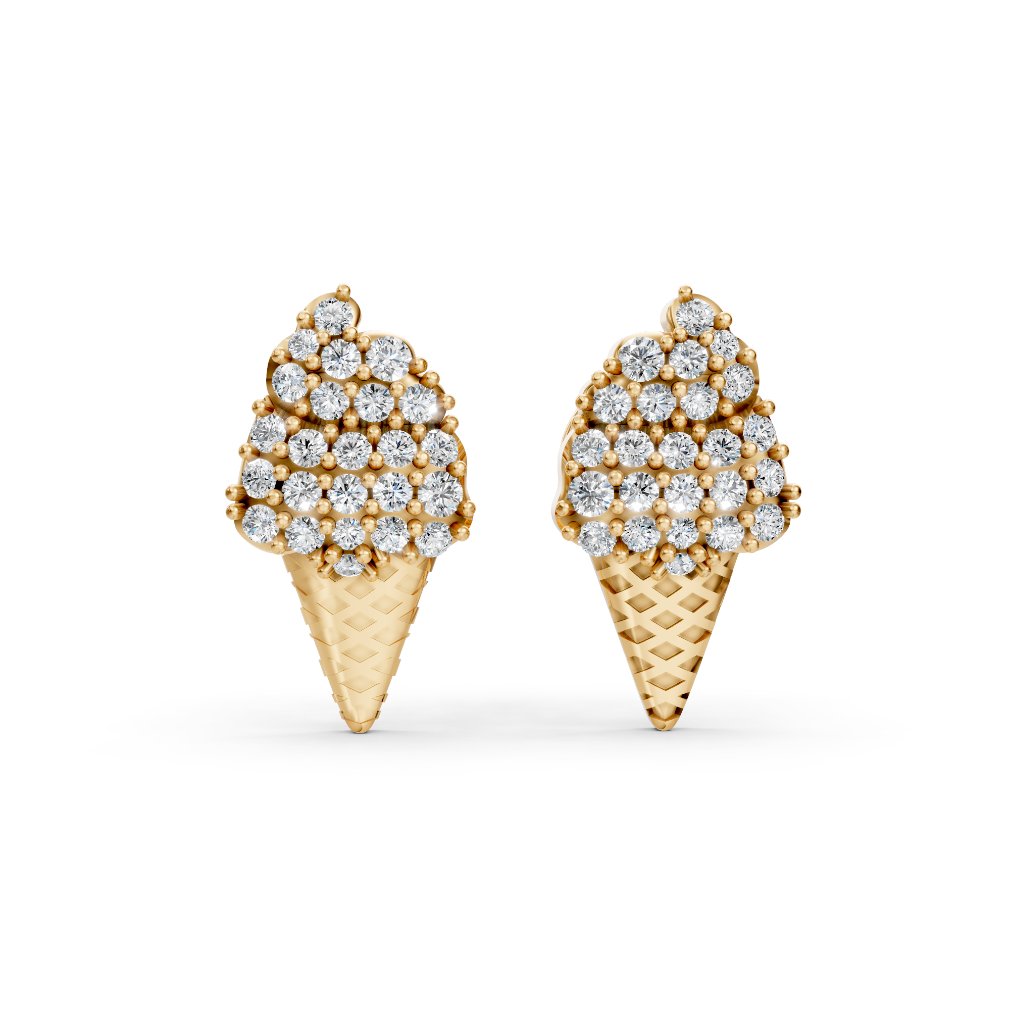 Diamond Scoop Studs