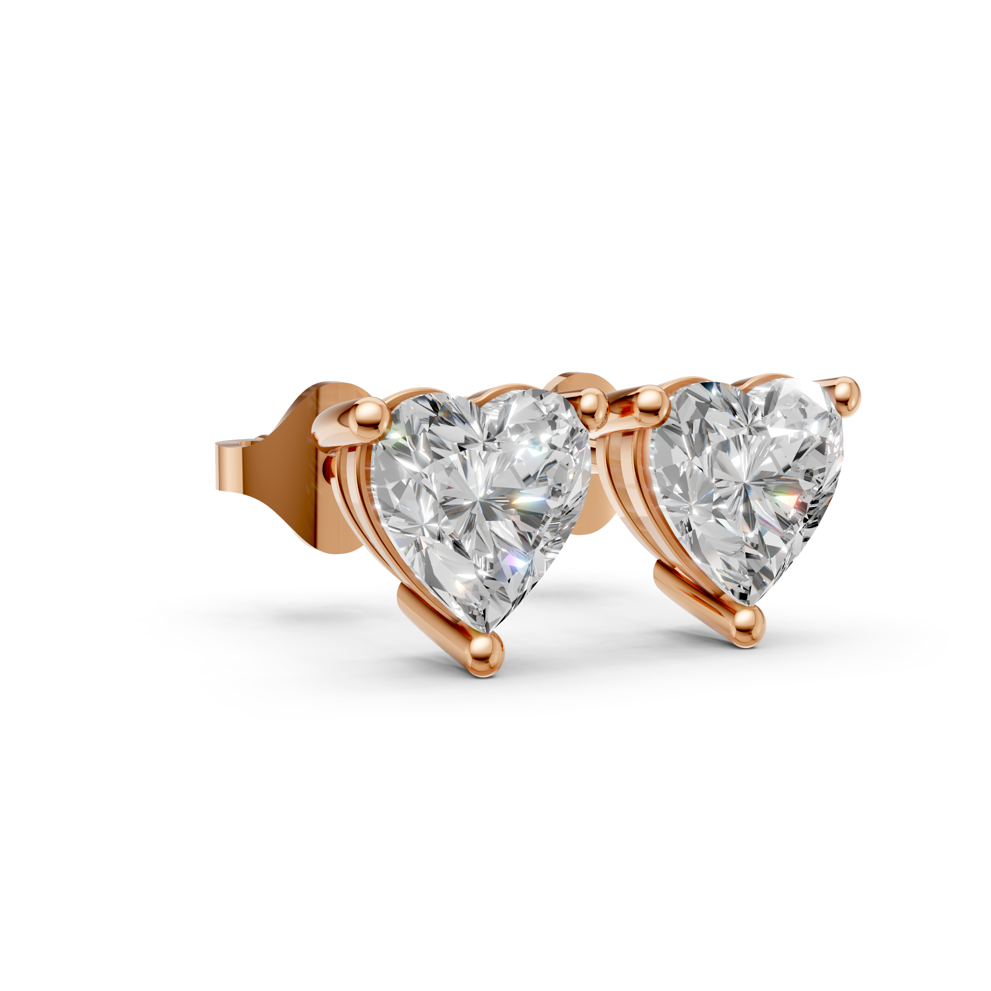 Amour Heart Diamond Studs