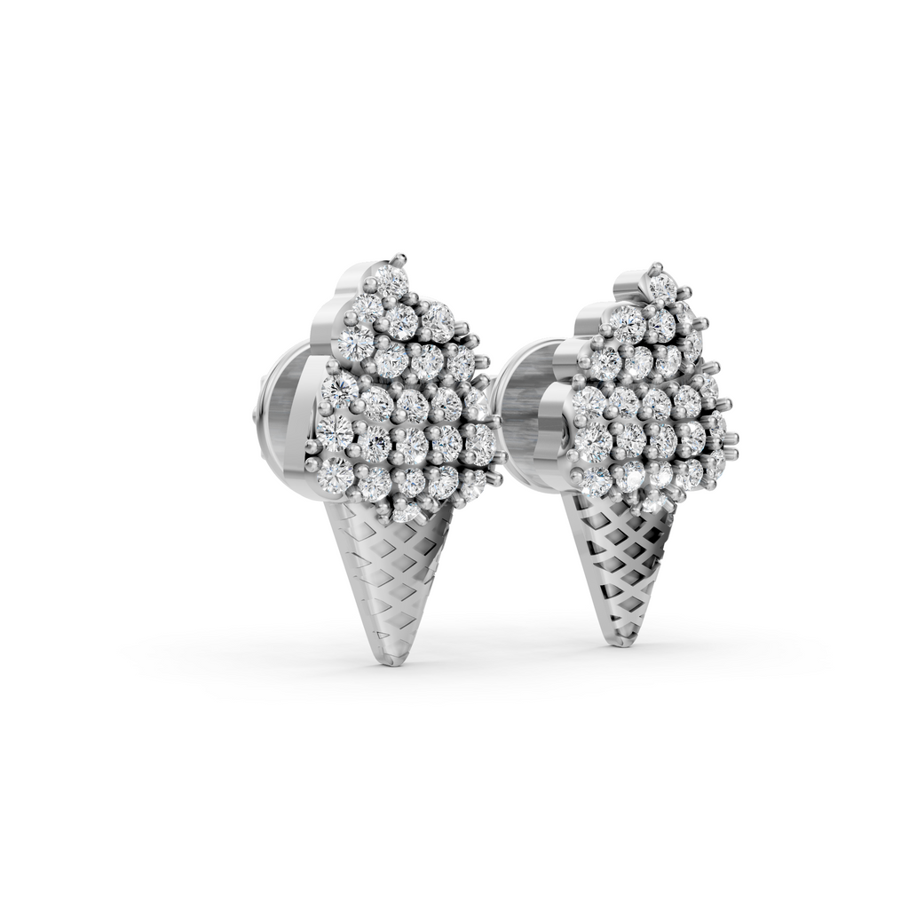 Diamond Scoop Studs