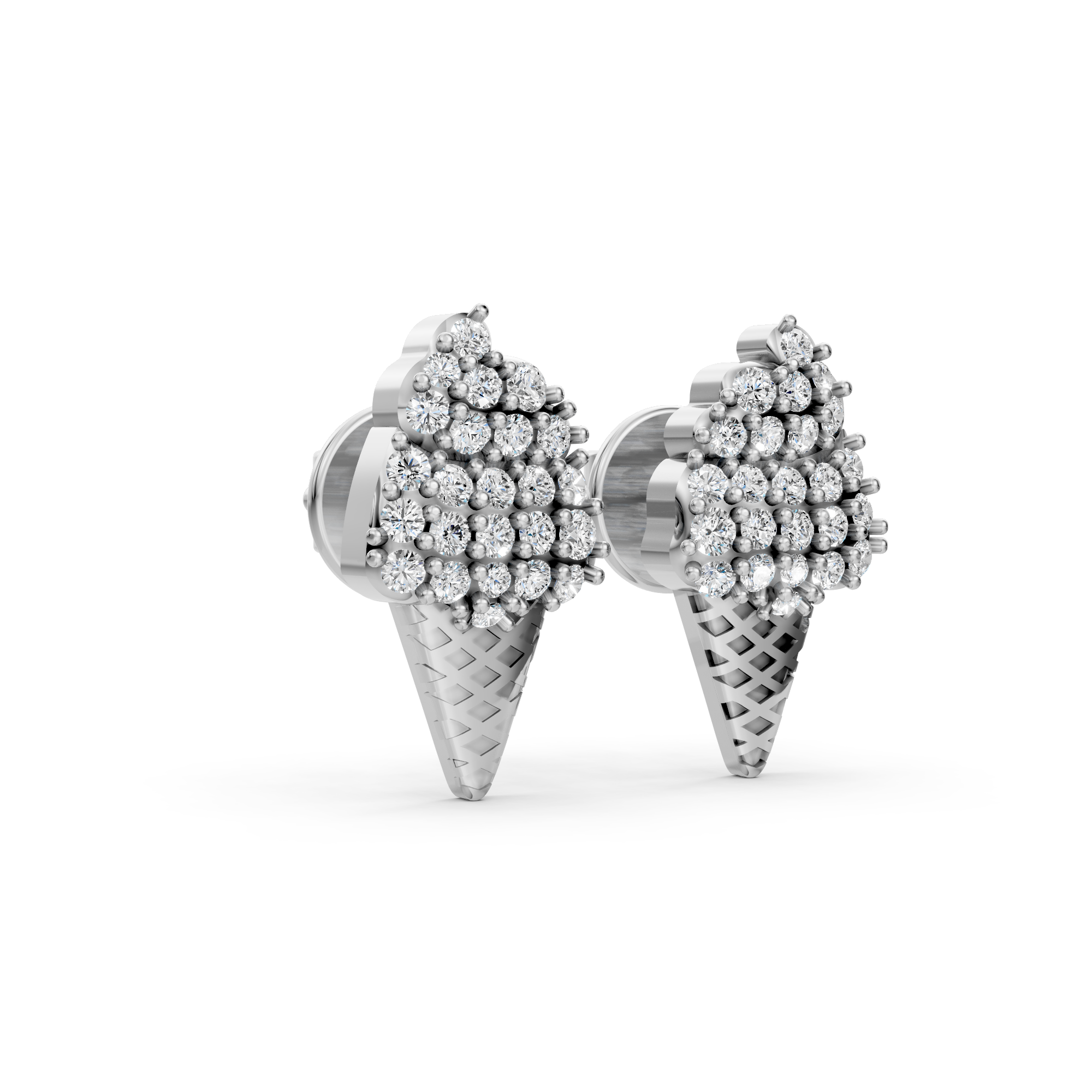 Diamond Scoop Studs