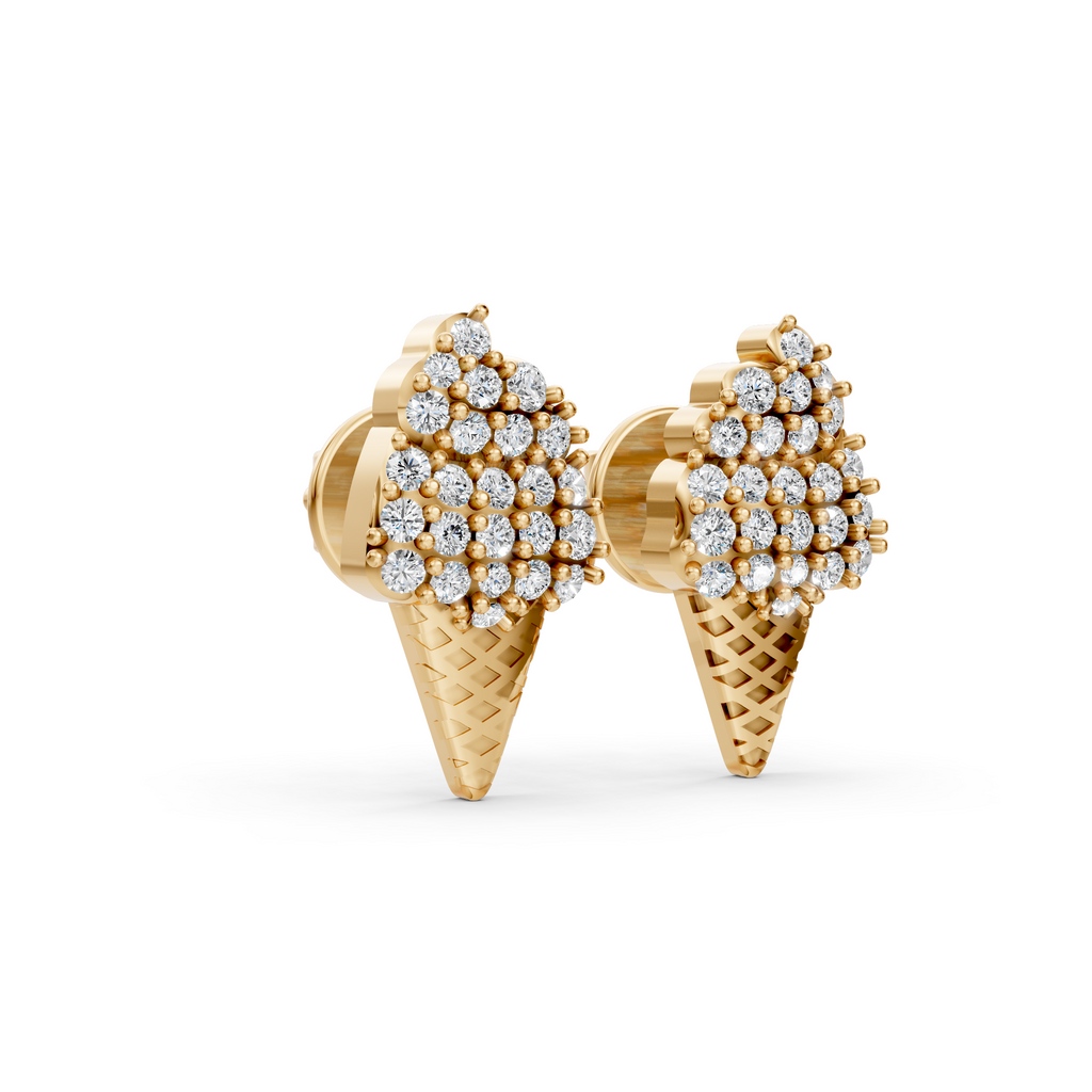 Diamond Scoop Studs