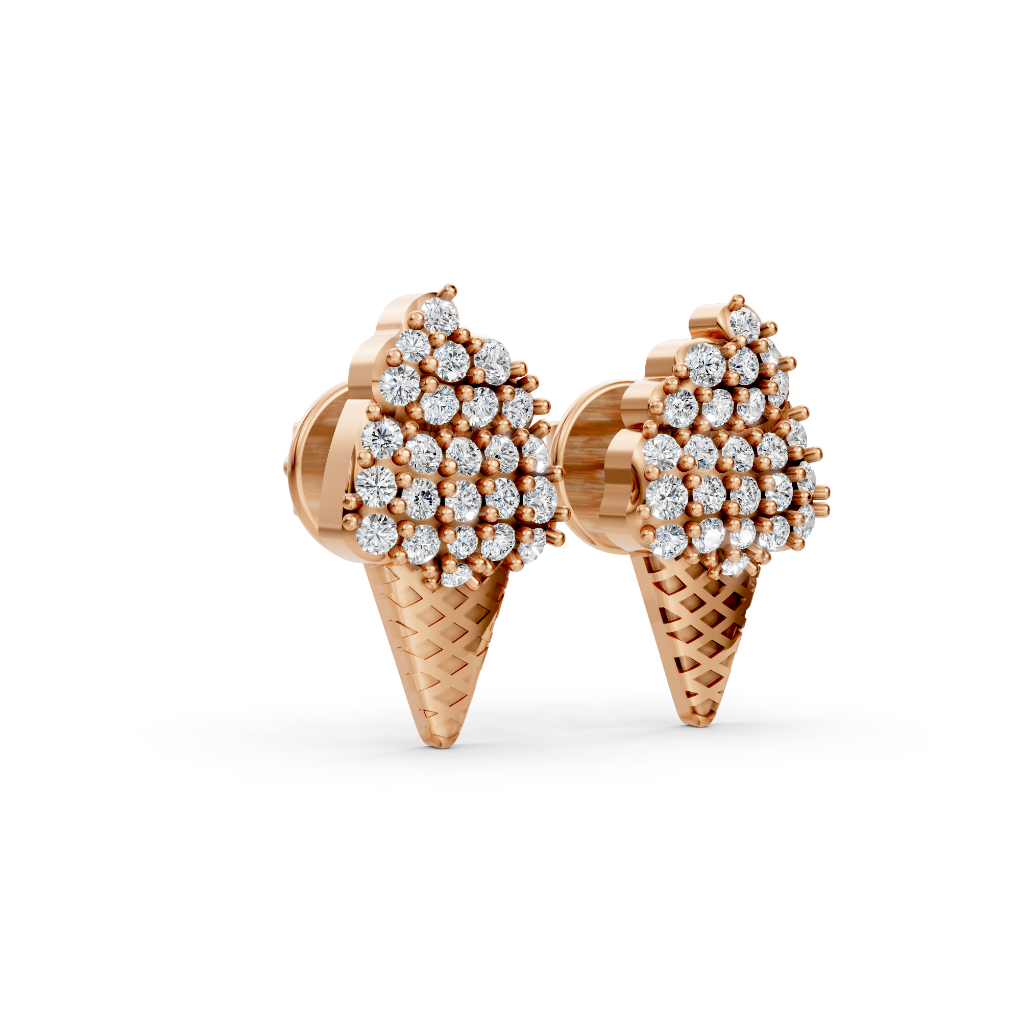 Diamond Scoop Studs