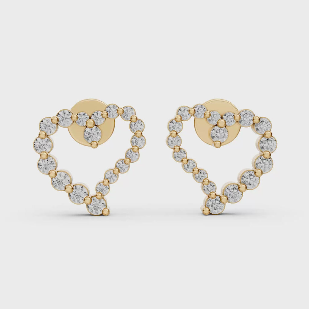 Halo Heart Studs