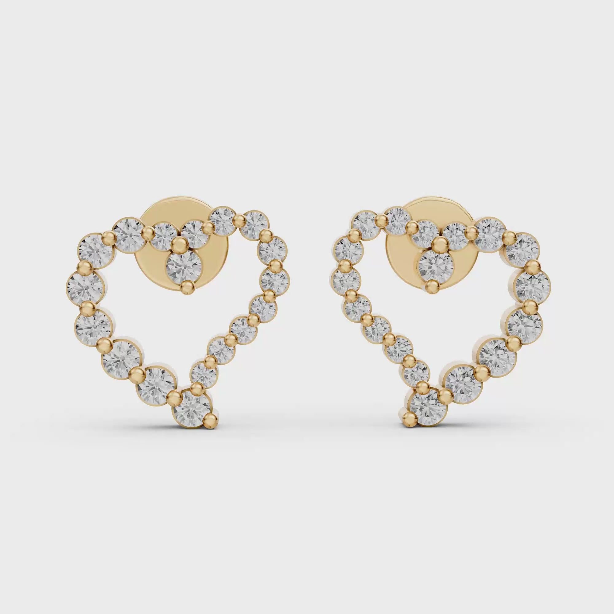 Halo Heart Studs