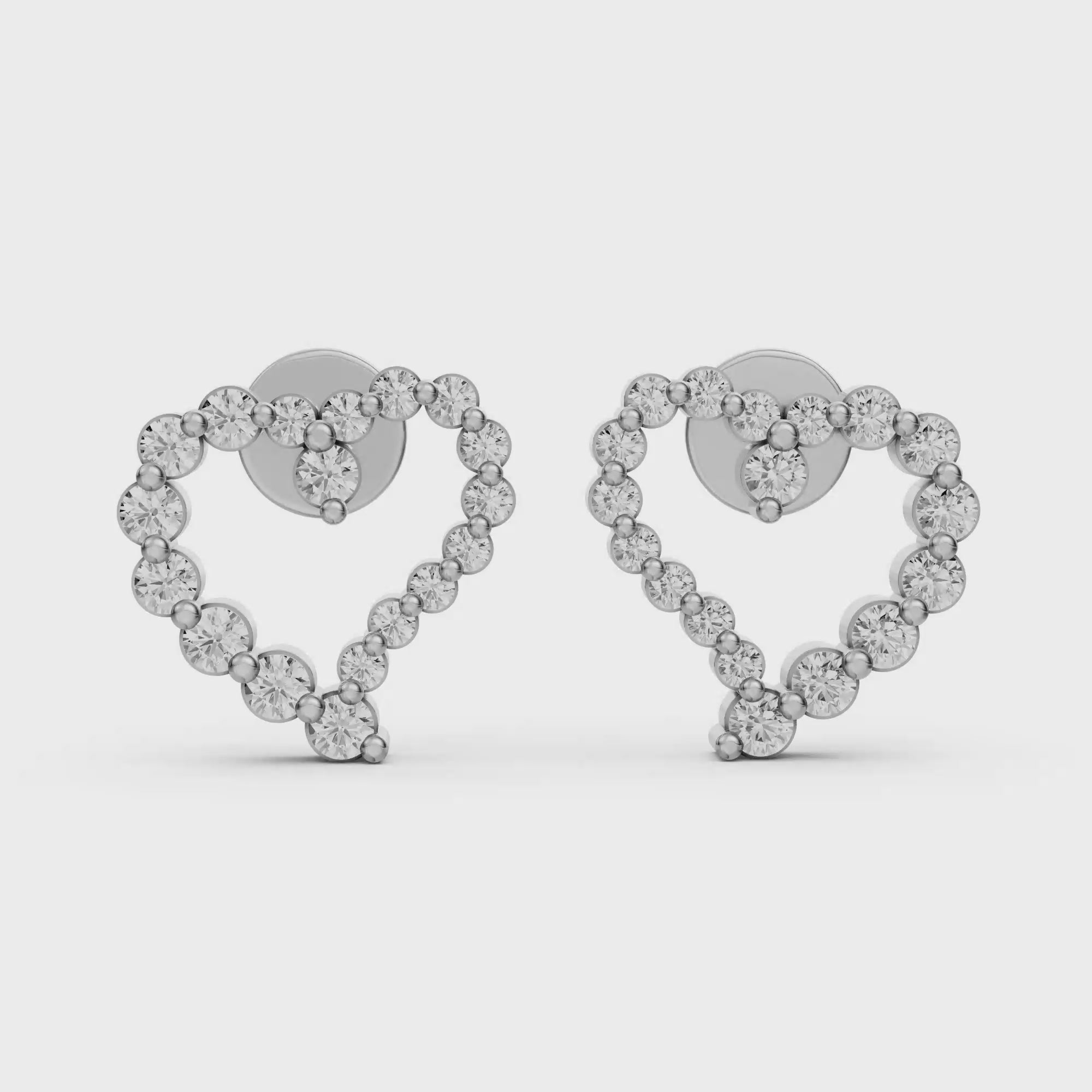 Halo Heart Studs