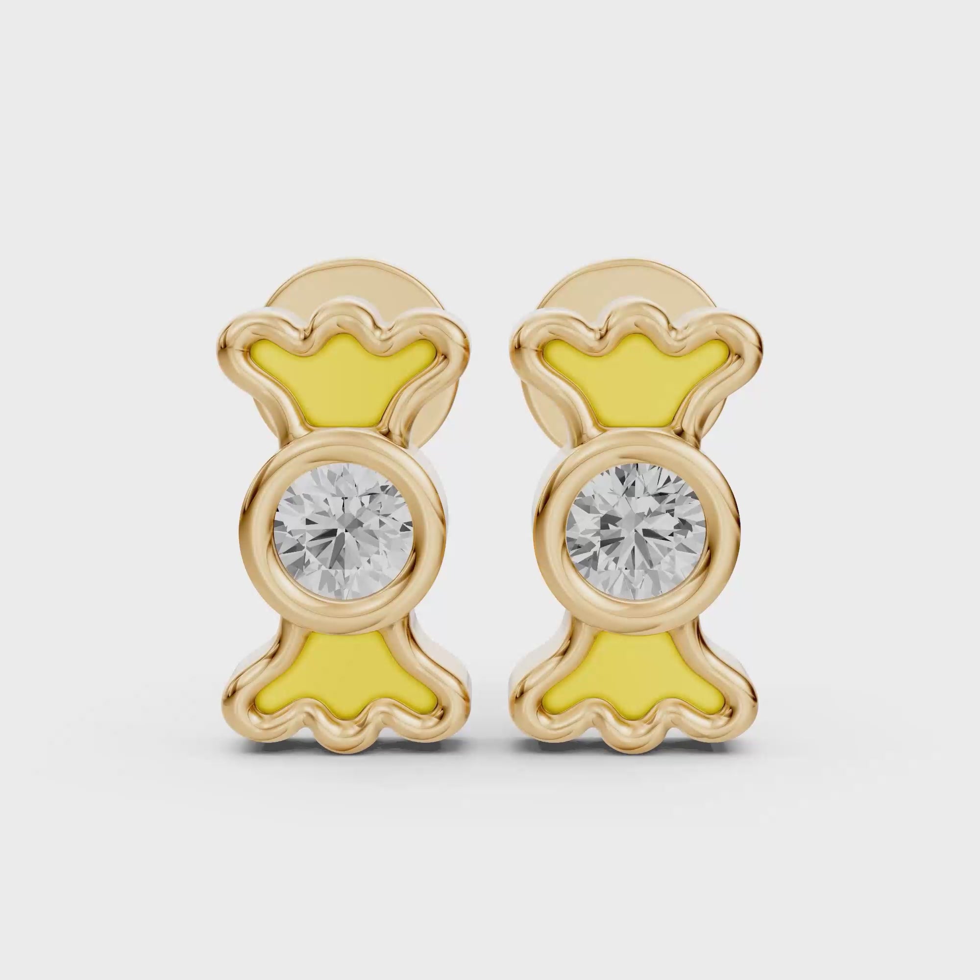 Candy Pop Diamond Studs