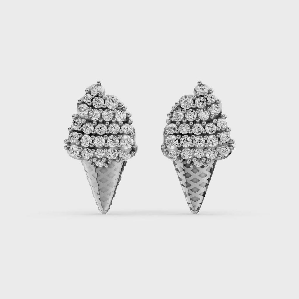 Diamond Scoop Studs