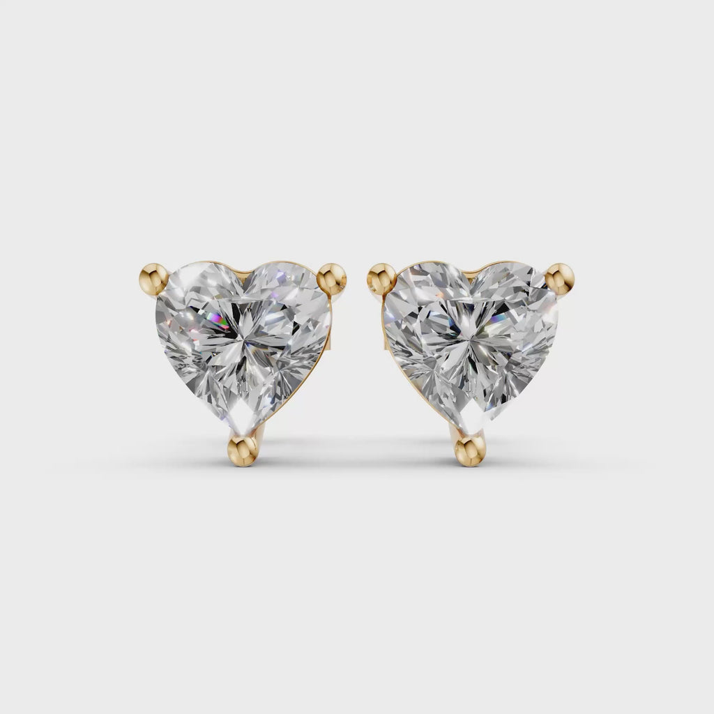 Amour Heart Diamond Studs