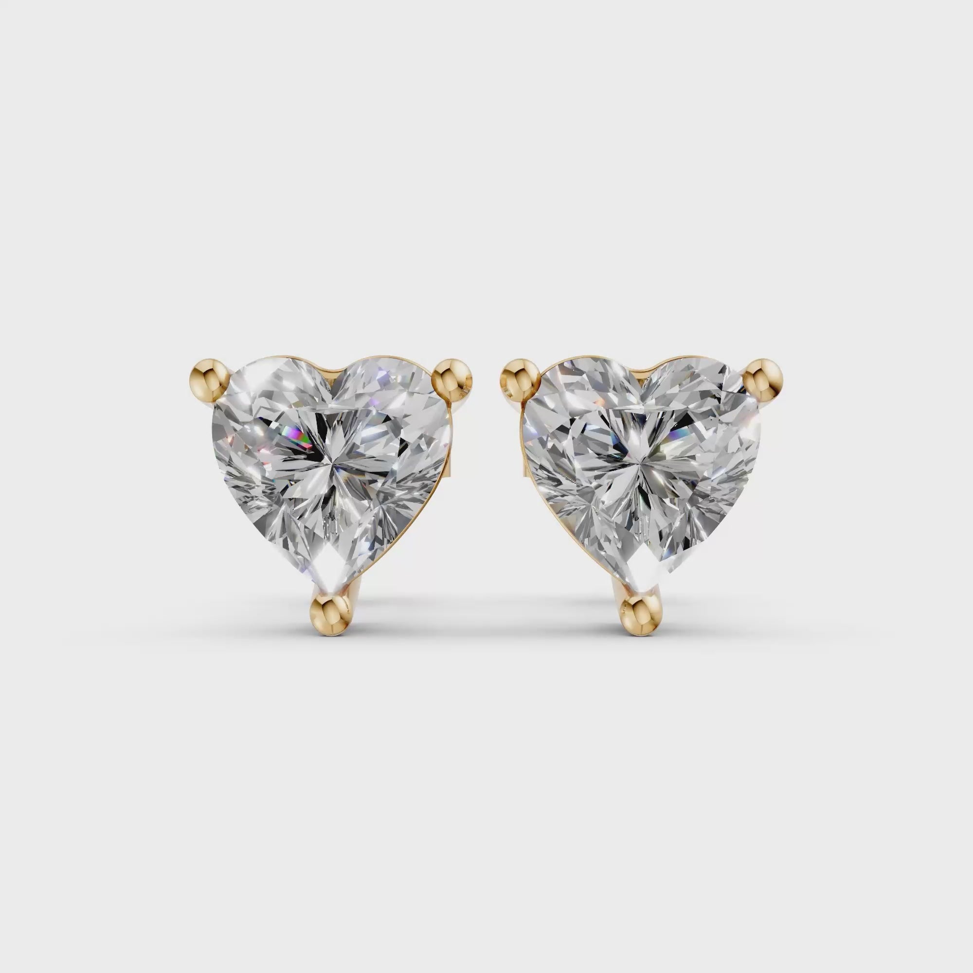 Amour Heart Diamond Studs