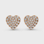 Celeste Cluster Heart Studs