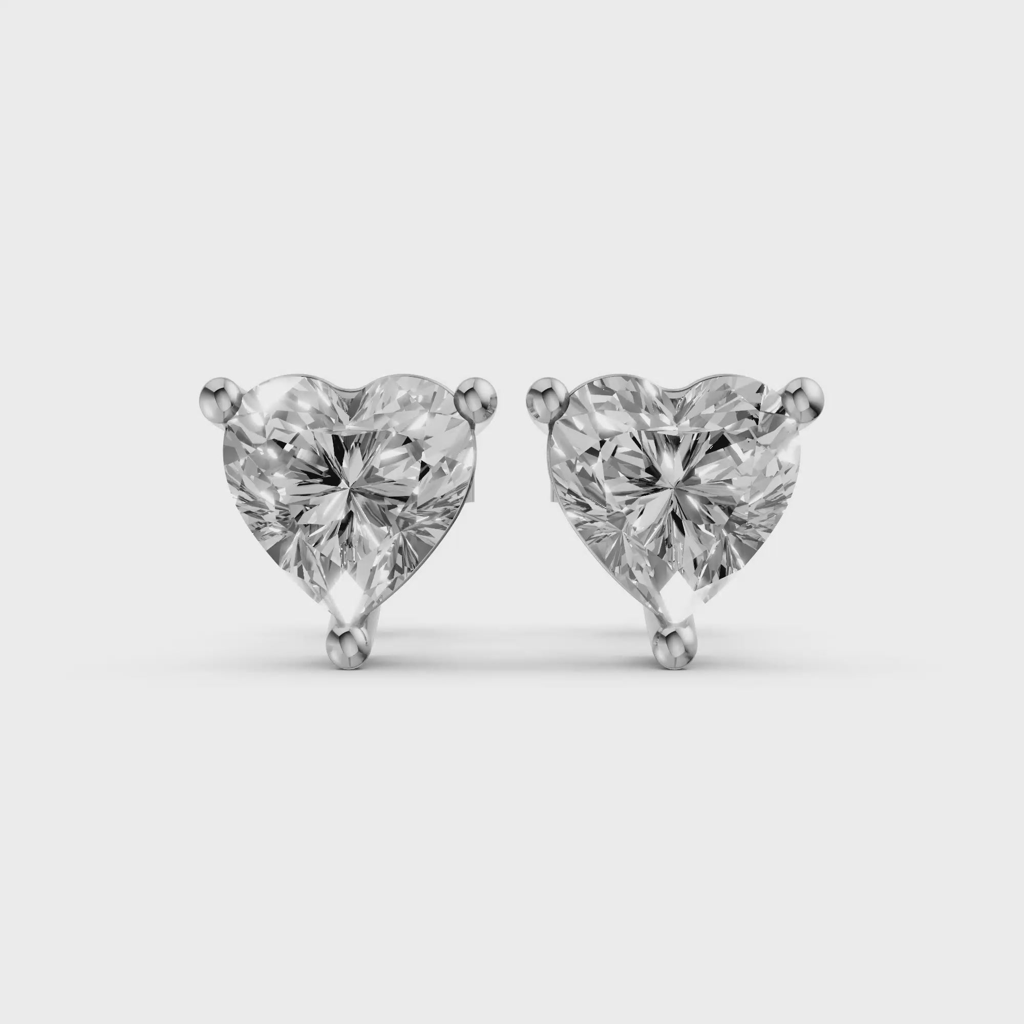 Amour Heart Diamond Studs
