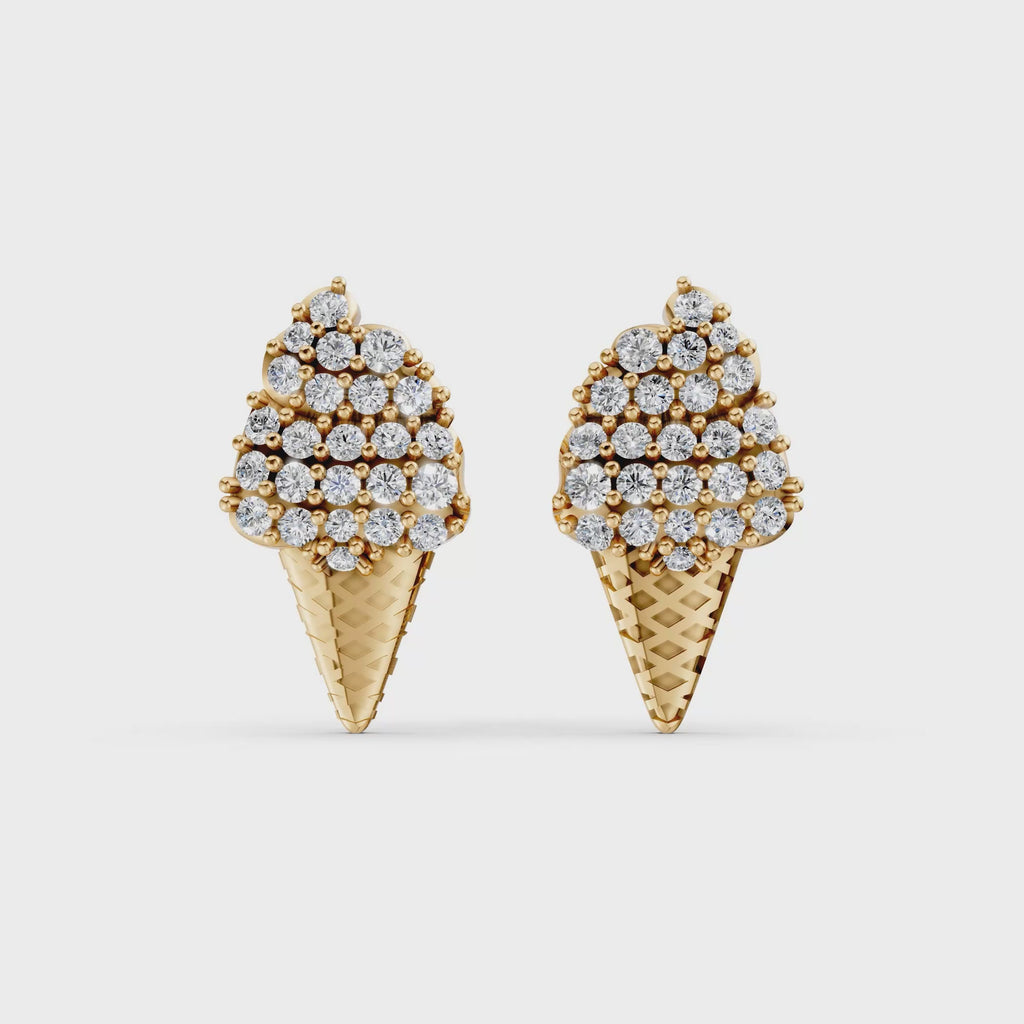 Diamond Scoop Studs