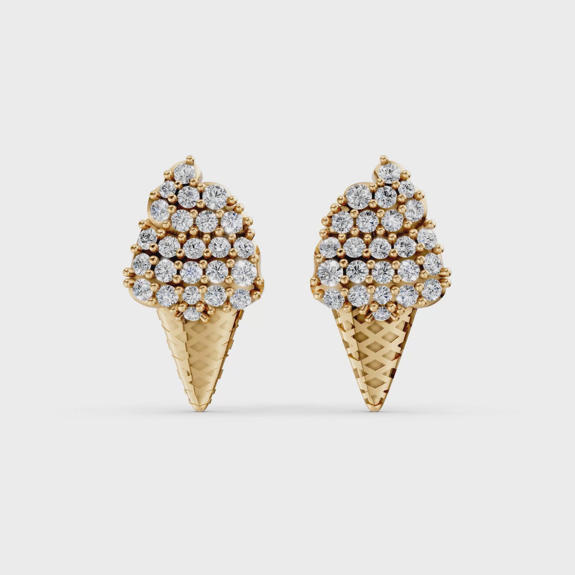 Diamond Scoop Studs