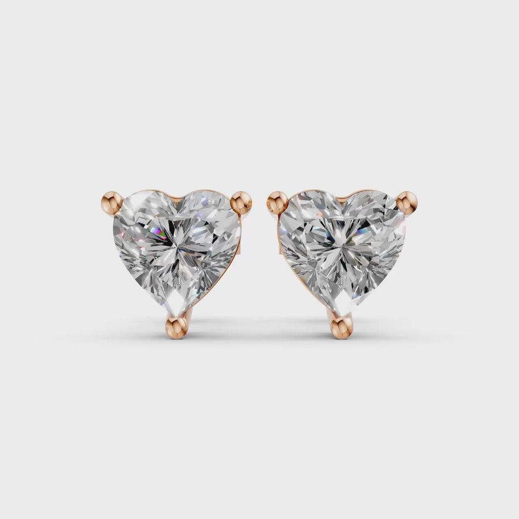 Amour Heart Diamond Studs