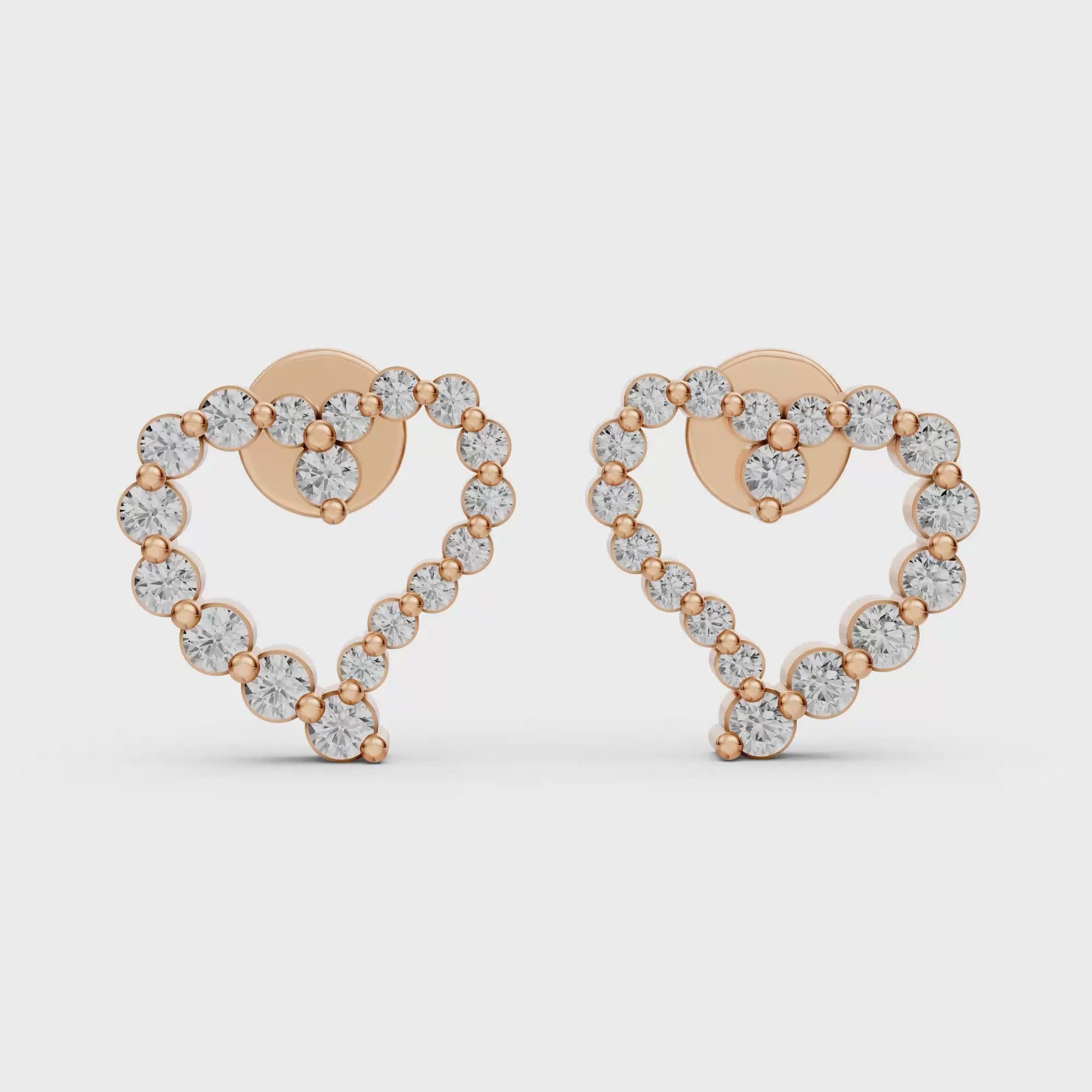 Halo Heart Studs