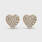 Celeste Cluster Heart Studs
